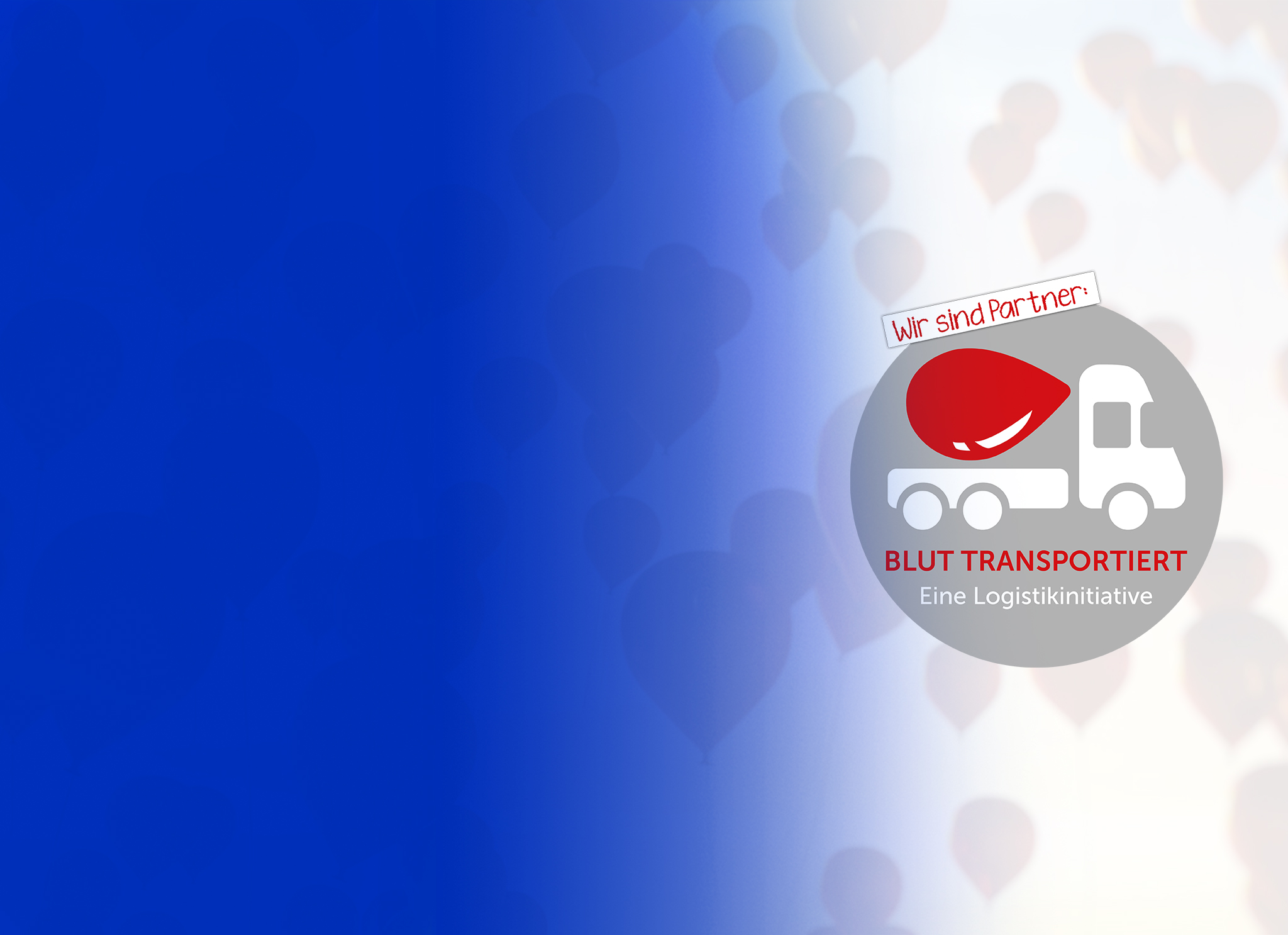Banner: Blut transportiert